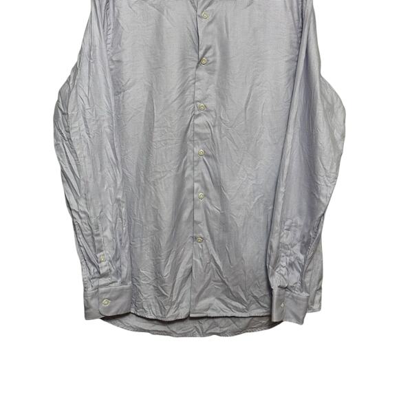 Jack Victor Mens Button-Up Shirt Purple Striped Long Sleeve Point Collar M New - Picture 3 of 9